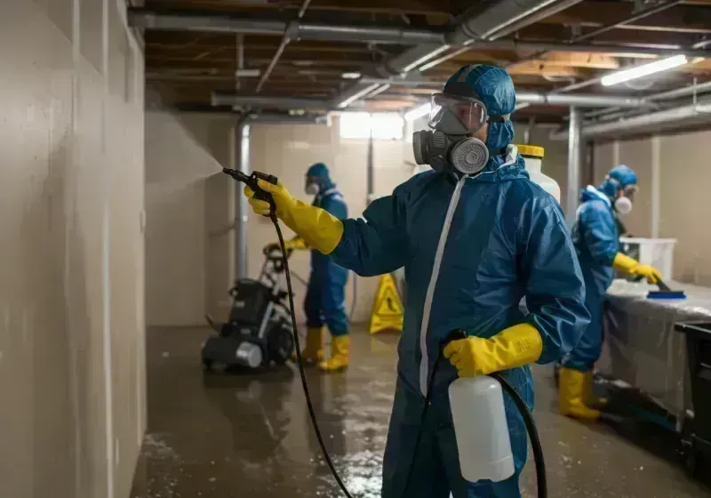 Basement Sanitization and Antimicrobial Treatment process in Westchester, IL