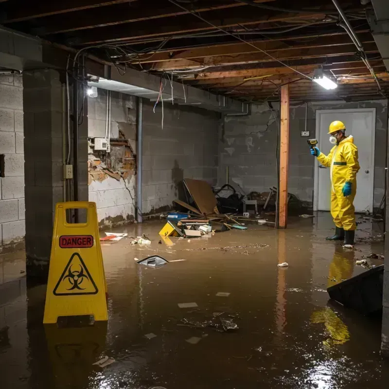 Flooded Basement Electrical Hazard in Westchester, IL Property